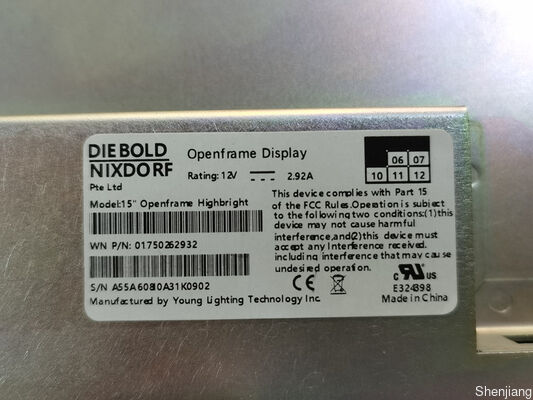 Wincor 1750242978 LCD da 15 pollici ad alta luminosità High Light 285 HB LCD BOX ricambi ATM