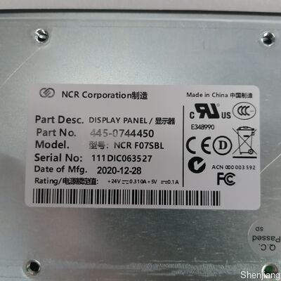 445-0744450 ELENCO PARTI NCR FO7SBL DISPLAY PANEL
