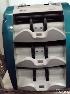 Macchina di smistamento banconote Kisan Money Counter Detector Blu con display a LED Smart K3 S16E01-3659