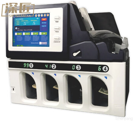 Vaglio dei multi di valuta 4+1 di Shenjiang della banconota di forma fisica del selezionatore contanti della banconota